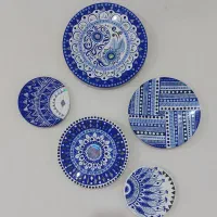 دیوار کوب بشقاب سفالی