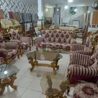 مبل۹نفره ورق طلا سلطنتی استیل