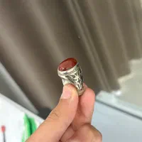 انگشتر عقیق رکاب نقره دست ساز