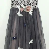 پیراهن ودامن مجلسی باسرافون بچگانه دخترانه