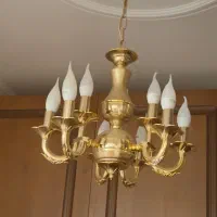 ست لوستر و دیوارکوب های قدیمی سنگین روکش آب طلا|لوستر و چراغ آویز|تهران, اباذر|دیوار