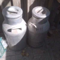 دبه شیری نیکلی قدیمی|ظروف نگهدارنده، پلاستیکی، یک‌بارمصرف|کرمان, |دیوار