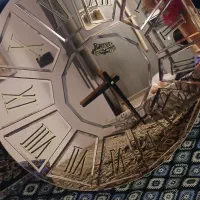 ساعت آینه ای لوکس|ساعت دیواری و تزئینی|مشکیندشت, |دیوار