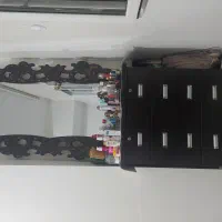 دراور چوبی قهوه ای ۵کشو با آینه
