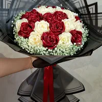 گل رز روبانی .سالگرد .تولد.خاستگاری.روز دختر|گل مصنوعی|تبریز, |دیوار