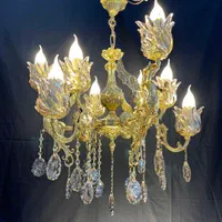 لوستر فرشته و دوگل ۶شاخه ۹شعله اصل اصل اصل برنجی