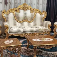 مبل سلطنتی شاهنشین 9نفر باغذاخوری6نفره درحدنونو|مبلمان خانگی و میز عسلی|بروجرد, |دیوار