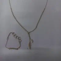 گردنبند، گوشواره(نیم ست) نگین ایتالیایی 11/910سوت|جواهرات|مشهد, چهارچشمه|دیوار