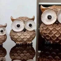 مجسمه جغد سه تایی