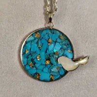 گردنبند مرغ آمین با سنگ فیروزه مخصوص روز مادر و زن