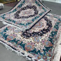 فرش دستباف (بساک)جفت ۶ متری زیبا گل ابریشم|فرش|مشکین‌دشت, |دیوار