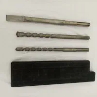 قلم تخت و دو عدد مته بزرگ پنج شیار دریل و بتن کن