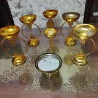 هفت سین فلزی ۸تکه باشمعدان محدوده ارسال رایگان