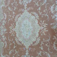 سه تخته فرش  ۶متری گل ابریشم با رویه مخمل کشی ترک