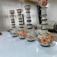 قلیان سفالی گل کاری شده دست ساز بدون رطوبت|صنایع دستی و سایر لوازم تزئینی|بانه, |دیوار