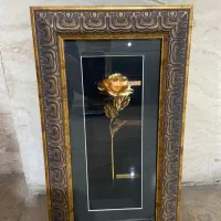 تابلو گل رز با ورق طلا|تابلو، نقاشی، عکس|تهران, مینی‌سیتی (شهرک نفت)|دیوار