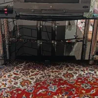 زیر تلویزیونی شیشه ای مشکی