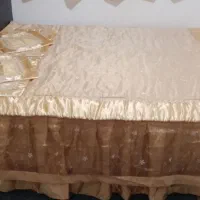 رو تختی نو ۵ تیکه ساتن گیپور