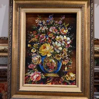 تابلوفرش گل و گلدان