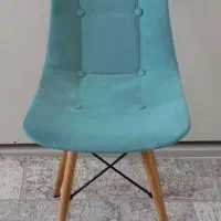 صندلی پایه چوبی با پارچه مازراتی