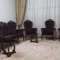 سرویس مبلمان مبل استیل سلطنتی دولت آباد برخوار|مبلمان خانگی و میز عسلی|اصفهان, دارک|دیوار