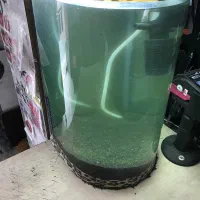 اکواریوم شیشه خم به همراه پمپو شنو تسفیه