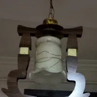 ۴ عدد لوستر چوبی نو بسیار شیک|لوستر و چراغ آویز|گرگان, |دیوار