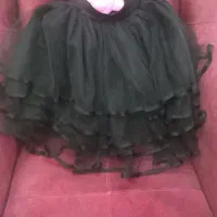 دامن چهارپله بچه گانه ۴ تا ۷ سال مشکی