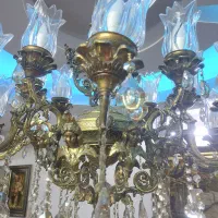 لوستر تمام برنز سنگین|لوستر و چراغ آویز|قم, حنیف نژاد|دیوار