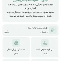 کسب درآمد(طلا)از ملی گلد با کد معرف MGlSoLibrcJc|کارت هدیه و تخفیف|تهران, نیروی هوایی (پیروزی)|دیوار