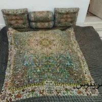 لحاف کرسی دست دوز مدل خشاورتی ترک ابعاد 4 در 4 متر