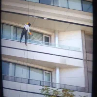 نماشویی پیچ رولپلاک شستشو نما راپل کار در ارتفاع