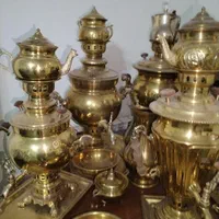 سماور ذغالی 10عدد باسرویس|سماور، چای‌ساز، قهوه‌ساز|تهران, سنگلج (شاپور)|دیوار