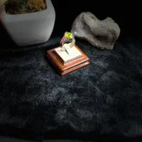 انگشتر نقره دست ساز با سنگ زبرجد