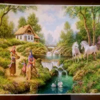 تابلو منظره بدون قاب