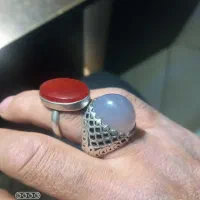 انگشترنقره ۴عددعقیق یمن ویاسی