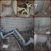 تخریب ساختمان لوله کشی آب و فاضلاب وصل طرح اگونشتی