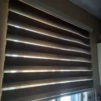 پرده زبرا حریر مخمل دکور کتیبه