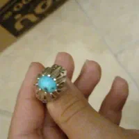 انگشتر نقره فیروزه نیشابوری کار دسته مهدی تبریزی