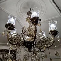 لوستر برنج|لوستر و چراغ آویز|گلستان (تهران), |دیوار