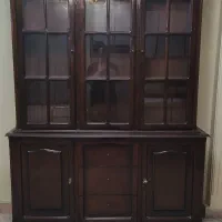 بوفه قدیمی چوب گردو دو تکه