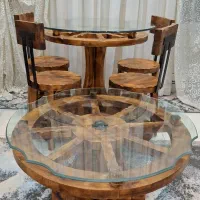 میز نهار خوری 4نفره و جلومبلی ست|میز و صندلی غذاخوری|گلستان (تهران), |دیوار