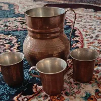 پارچ و لیوان مسی