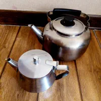 کتری و قوری استیل ، هر دو باهم ، قابل ارسال