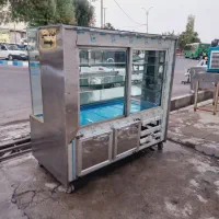 یخچال مکعبی ویترینی طلای دودی درحد آکبند مشابه نو|فروشگاه و مغازه|نسیمشهر, |دیوار