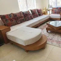 مبل راحتی ۶نفره همراه با درازکش|مبلمان خانگی و میز عسلی|تهران, آبشار تهران (دریاچه)|دیوار