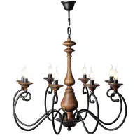 لوستر چوب و فلز