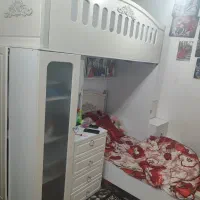 تخت دو طبقه قیمت چوب وکیوم اصل|تخت و سرویس خواب|شوش, |دیوار