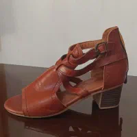 صندل چرم زنانه ،رنگ عسلی،سایز۳۸|کیف، کفش، کمربند|رشت, پل تالشان|دیوار