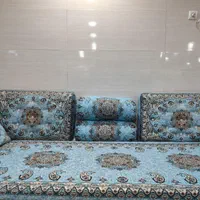 پشتی شاه نشین 7تیکه با پارچه ترمه باضمانت